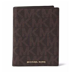 Michael Kors Dark Brown Bedford Passport Wallet